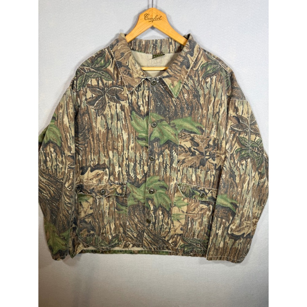 Spartan Realtree Camo Shirt Jacket Mens XL Made in USA Button Up Hunting Utility